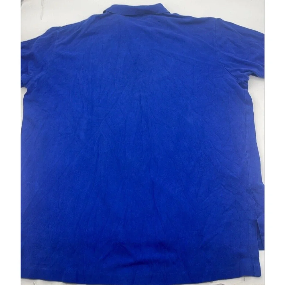 Ralph Lauren Polo Shirt Mens 2XL RlyalBlue Cotton Casual Golf Preppy Orange Pony
